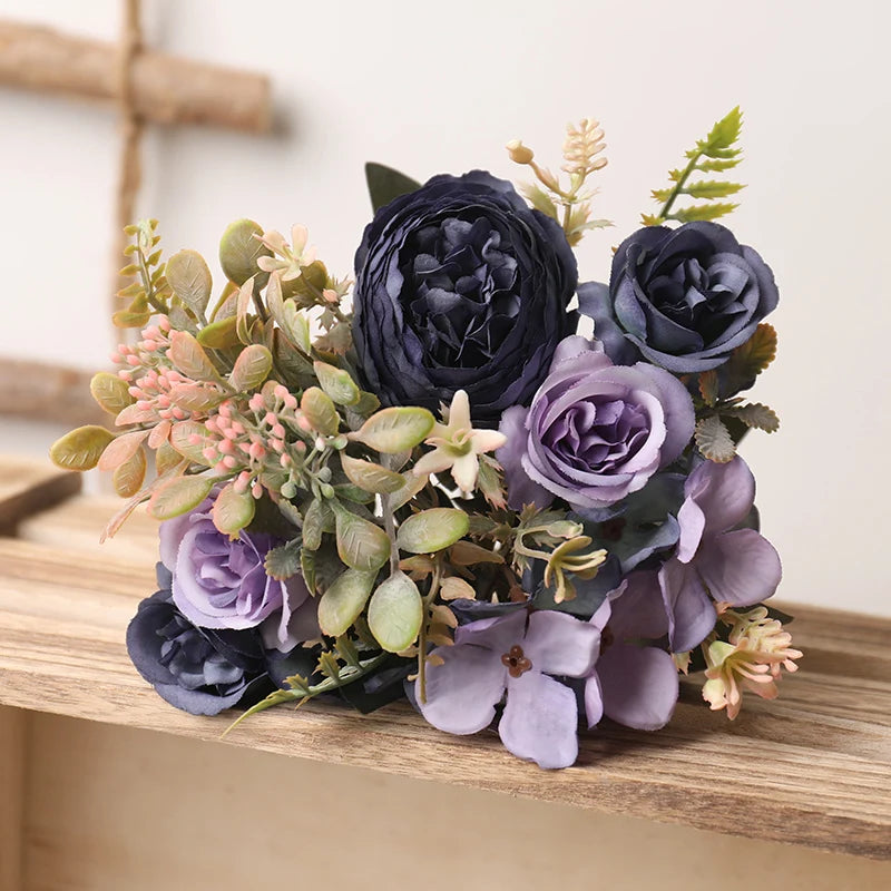 Autumn Silk Roses – High-Quality Artificial Bouquet, 6 Color Options for Weddings, Home Decor & Luxury Floral Arrangements