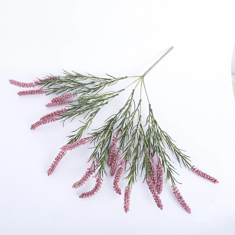 Artificial Lavender & Foam Wheat Bouquet – 6 Color Options for Wedding, Home Decor & Christmas Crafts