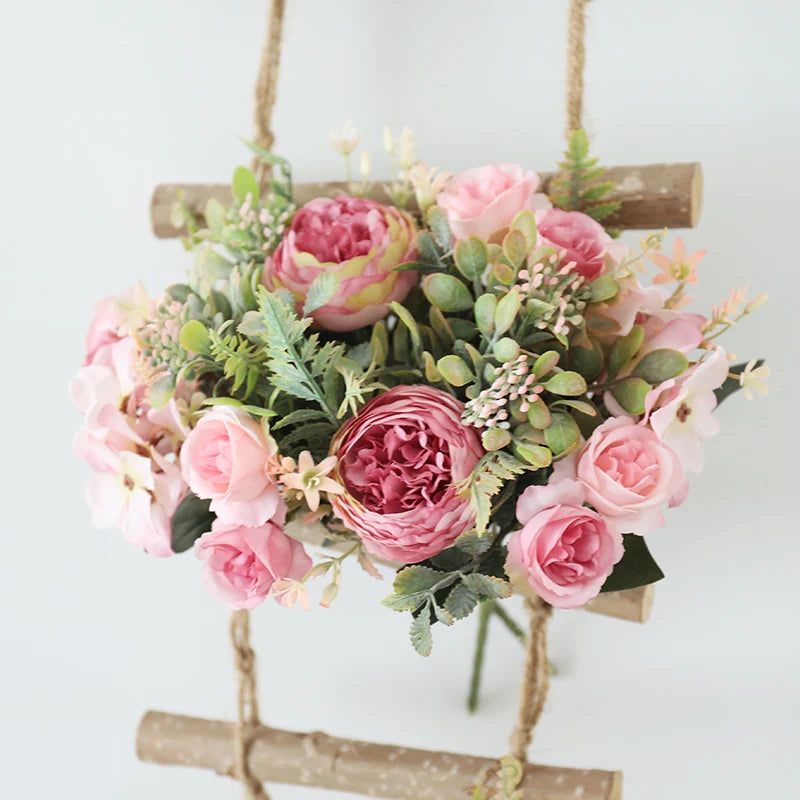 Autumn Silk Roses – High-Quality Artificial Bouquet, 6 Color Options for Weddings, Home Decor & Luxury Floral Arrangements