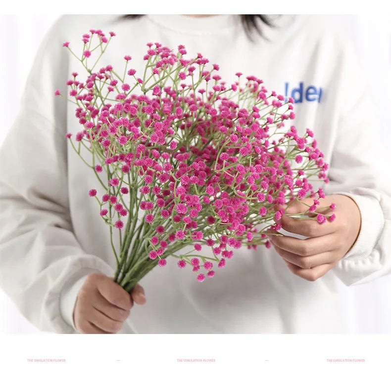63cm Artificial Starry Sky Silk Flowers – 11 Color Options for Wedding Aisle Decor, Photography Props & Floral Arrangements