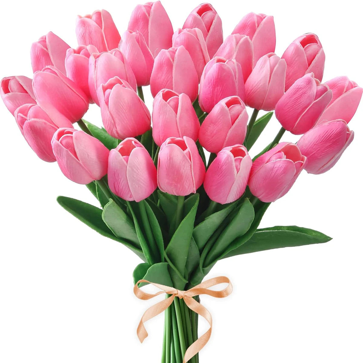 Artificial Real Touch Tulip Bouquet – 8 Color Options for Scrapbooking, Home Decor, Wedding Arches & Mother's Day Gifts