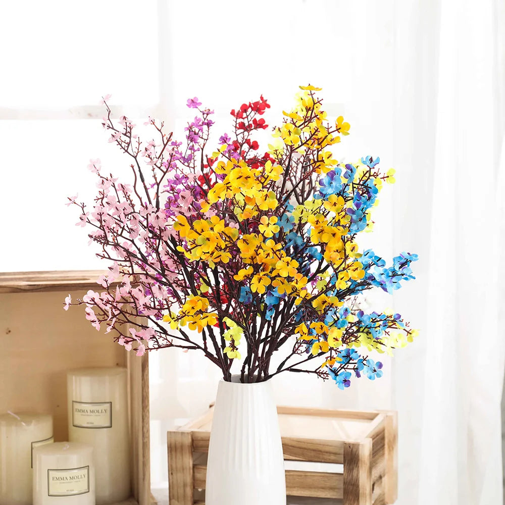50cm Baby’s Breath Artificial Flowers – Silk Gypsophila Long Stems, 7 Color Options for Home, Wedding, Party & DIY Decor