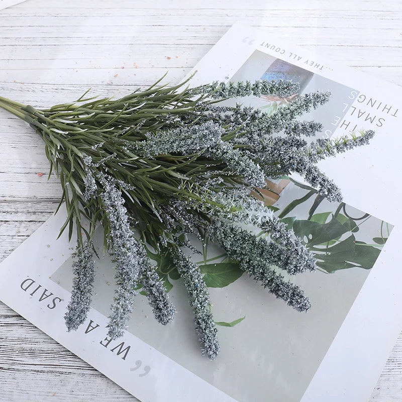Artificial Lavender & Foam Wheat Bouquet – 6 Color Options for Wedding, Home Decor & Christmas Crafts