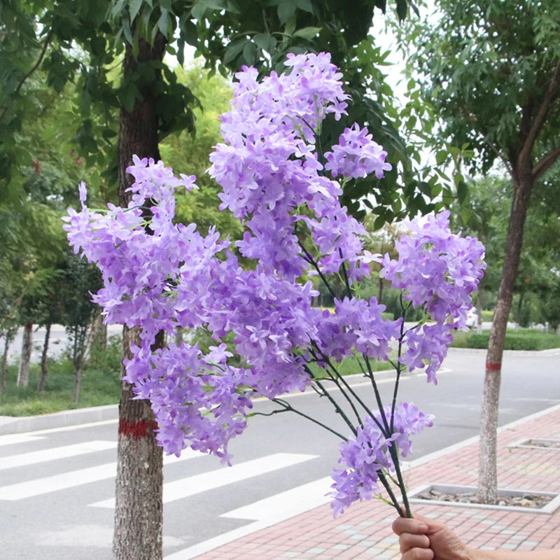 Artificial Lilac Flower Arrangement – 6 Color Options for Wedding Aisles, DIY Crafts, Home, Hotel & Christmas Party Decor