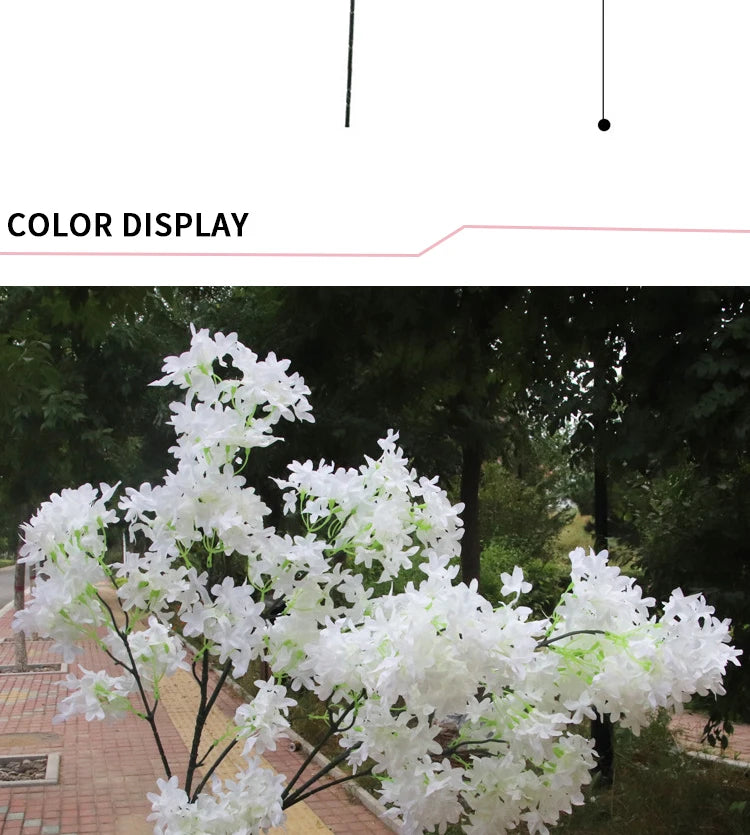 Artificial Lilac Flower Arrangement – 6 Color Options for Wedding Aisles, DIY Crafts, Home, Hotel & Christmas Party Decor