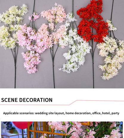 Artificial Lilac Flower Arrangement – 6 Color Options for Wedding Aisles, DIY Crafts, Home, Hotel & Christmas Party Decor