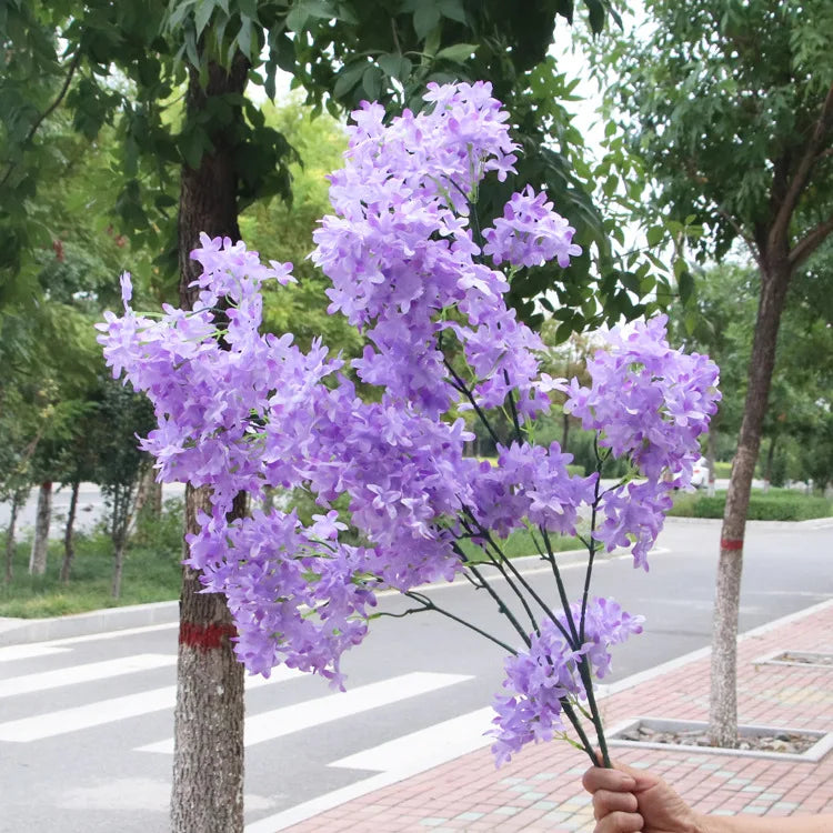 Artificial Lilac Flower Arrangement – 6 Color Options for Wedding Aisles, DIY Crafts, Home, Hotel & Christmas Party Decor