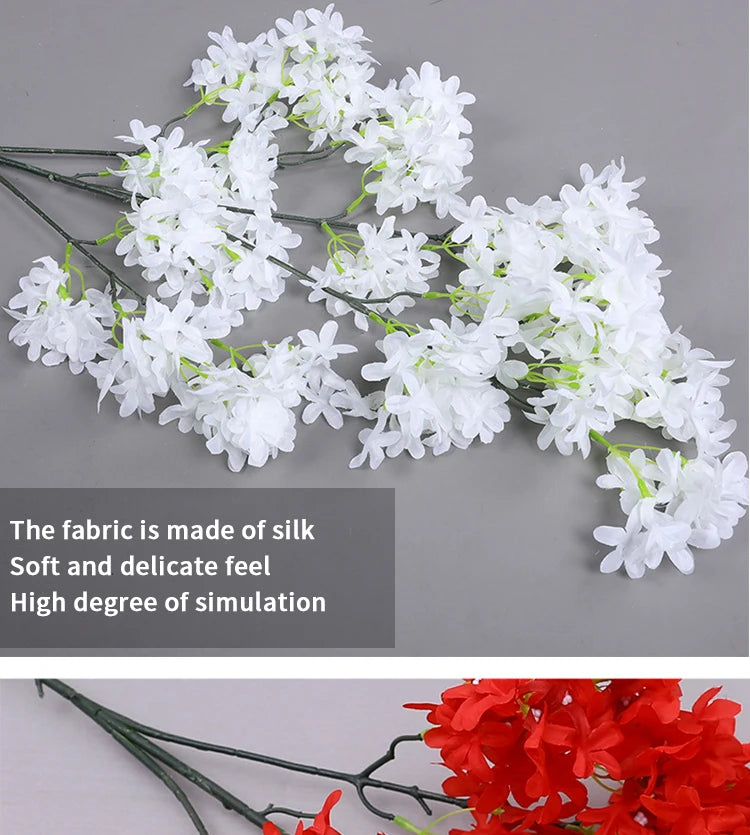 Artificial Lilac Flower Arrangement – 6 Color Options for Wedding Aisles, DIY Crafts, Home, Hotel & Christmas Party Decor