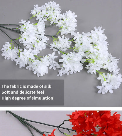 Artificial Lilac Flower Arrangement – 6 Color Options for Wedding Aisles, DIY Crafts, Home, Hotel & Christmas Party Decor