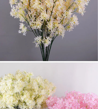 Artificial Lilac Flower Arrangement – 6 Color Options for Wedding Aisles, DIY Crafts, Home, Hotel & Christmas Party Decor