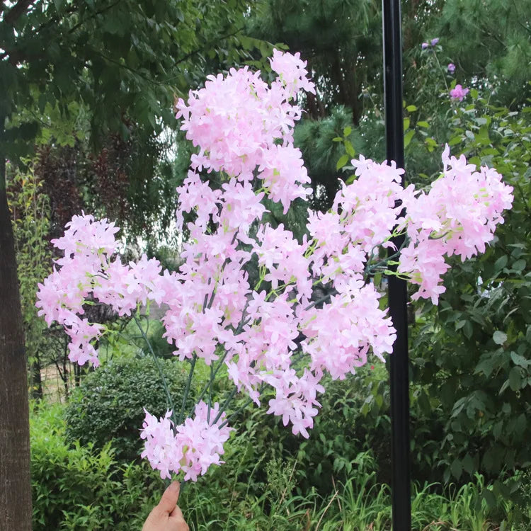 Artificial Lilac Flower Arrangement – 6 Color Options for Wedding Aisles, DIY Crafts, Home, Hotel & Christmas Party Decor