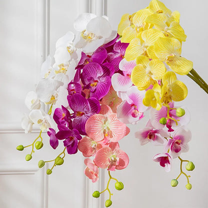 69cm Artificial Phalaenopsis Orchid Stems – Real Touch Faux Flowers, 4 Color Options for Floral Arrangements, Wedding & Home Decor