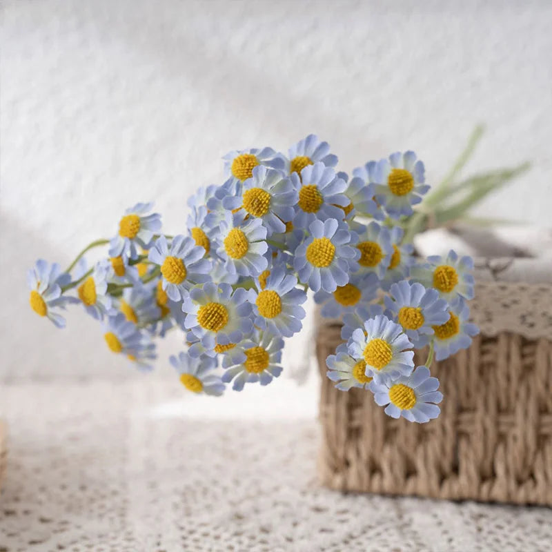 34cm Artificial Daisy & Chamomile Bouquet – 7 Color Options for Home, Party, Table Decor & Wedding Arrangements