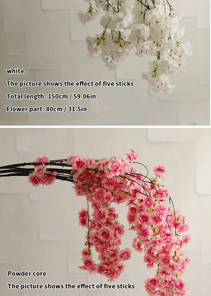 Artificial Cherry Blossom Tree – 21 Color Options for Spring Decor, DIY Bonsai, Wedding Arches & Home Decoration