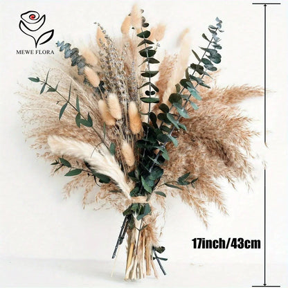 Dried Pampas Grass Bouquet – 5 Color Options for Boho Rustic Home Decor, Table Vase & Farmhouse Floral Arrangements