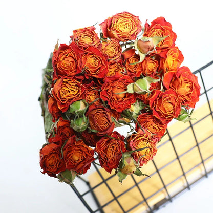 30pcs Natural Preserved Roses Bouquet – 5 Color Options for Wedding, Home Decor, Table Arrangements & DIY Epoxy Resin Crafts, Dried Flowers