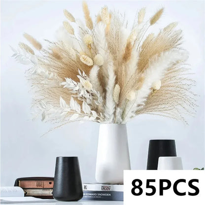 Natural Dried Pampas Grass Bouquet – 8 Style Options for Boho Home, Wedding Decor, Bunny Tails & Vase Arrangements