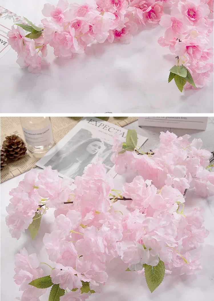 Artificial Cherry Blossom Tree – 21 Color Options for Spring Decor, DIY Bonsai, Wedding Arches & Home Decoration