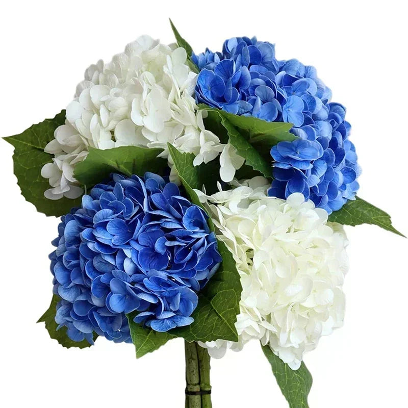 4pcs Artificial Hydrangea Flowers – 11 Color Options for Home, Wedding & Party Decor