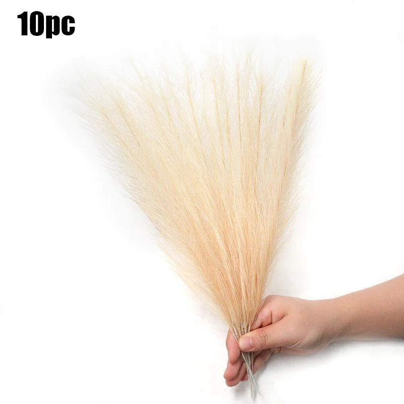 10pcs Artificial Pampas Grass Bouquet – 11 Color Options for Home, Wedding, Party, Bedroom Decor & DIY Flower Arrangements