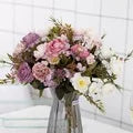 1 Bundle Silk Hydrangea – 8 Color Options for Autumn Vase Decor, Valentine’s Day, Weddings & Bridal Bouquets