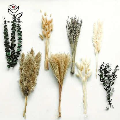 Dried Pampas Grass Bouquet – 5 Color Options for Boho Rustic Home Decor, Table Vase & Farmhouse Floral Arrangements