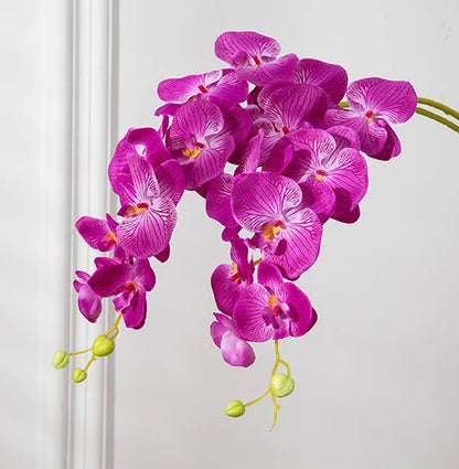 69cm Artificial Phalaenopsis Orchid Stems – Real Touch Faux Flowers, 4 Color Options for Floral Arrangements, Wedding & Home Decor