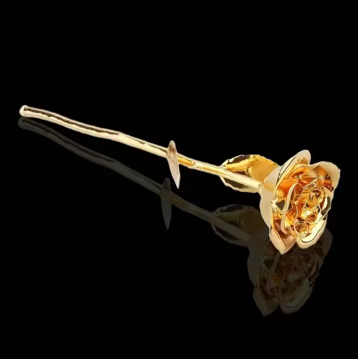 24K Gold-Plated Real Rose in Elegant Gift Box – Artificial Flower Perfect Wedding & Valentine’s Day Souvenir for Lovers