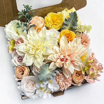 Artificial Flowers Set – 24 Stunning Color Options Perfect for DIY Wedding Centerpieces, Bouquets & Home Party Decor