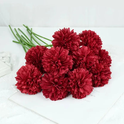 3/5pcs Silk Dandelion Flower Ball Bouquets – 10 Color Options for Home, Garden, Wedding Decor, DIY Crafts & Christmas Wreaths