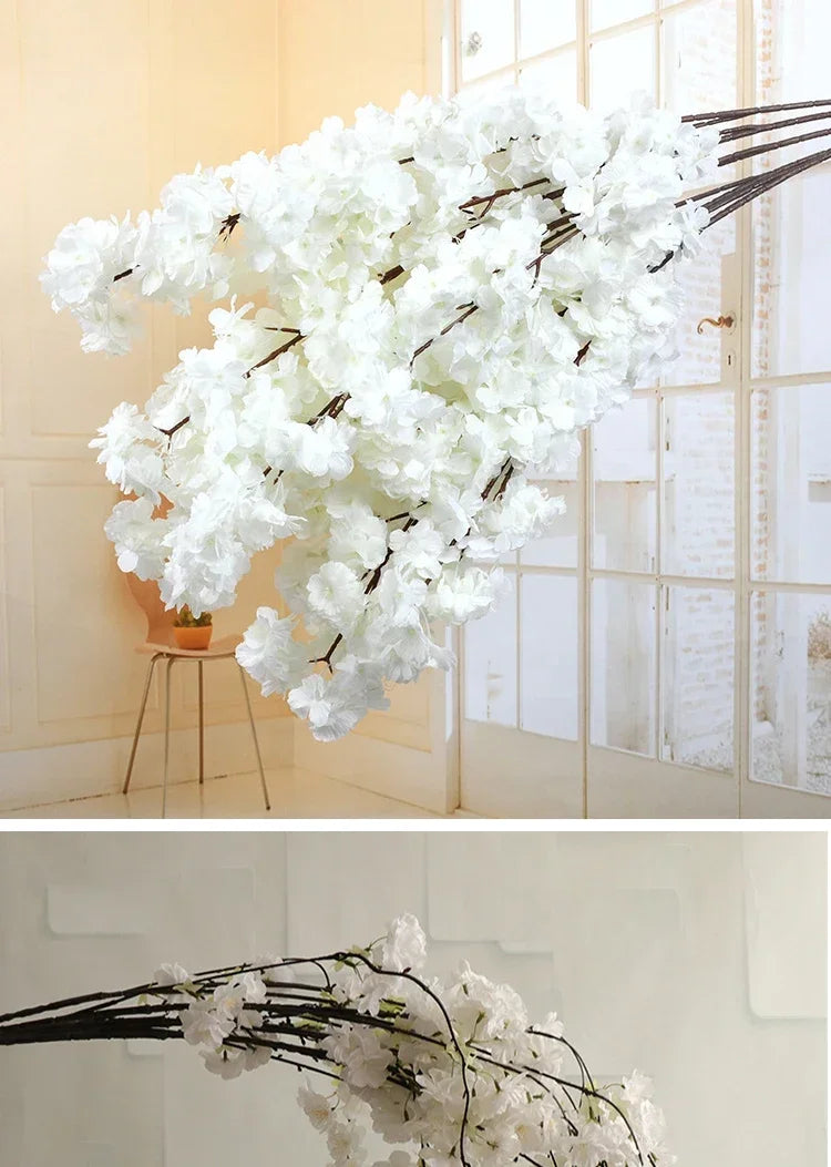 Artificial Cherry Blossom Tree – 21 Color Options for Spring Decor, DIY Bonsai, Wedding Arches & Home Decoration