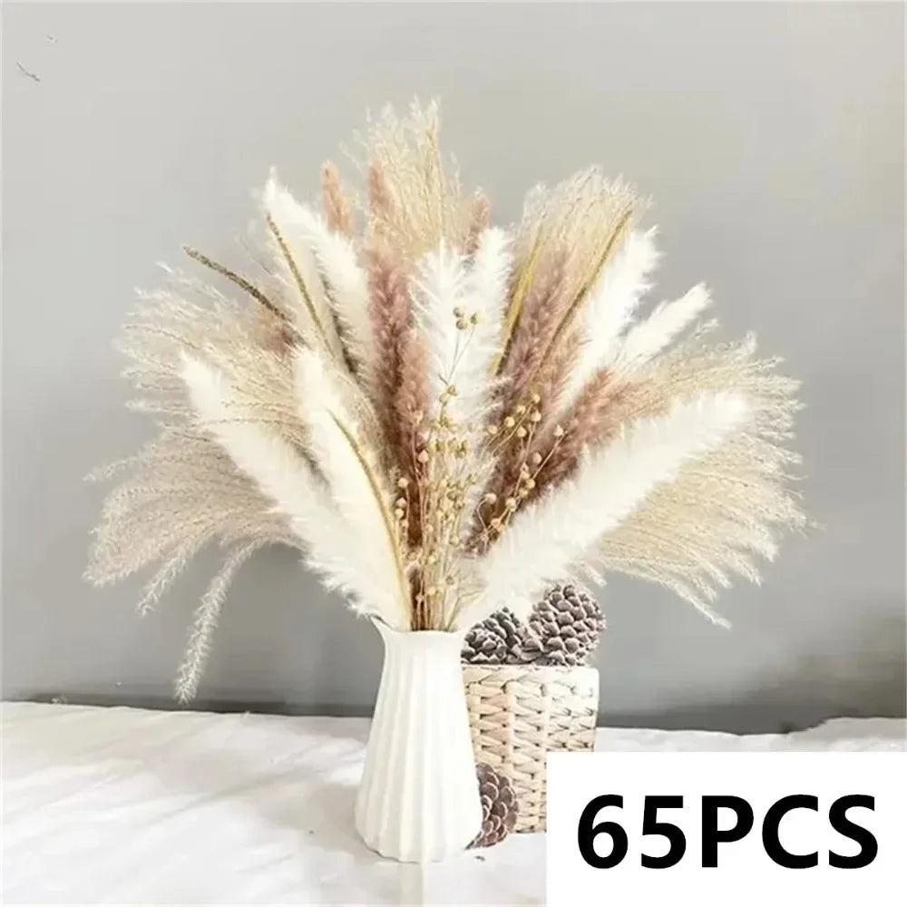 Natural Dried Pampas Grass Bouquet – 8 Style Options for Boho Home, Wedding Decor, Bunny Tails & Vase Arrangements