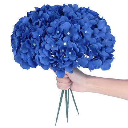 6pcs Artificial Hydrangea Flowers with Stems – Silk Faux Blooms, 7 Color Options for DIY Wedding Centerpieces, Home & Party Decor