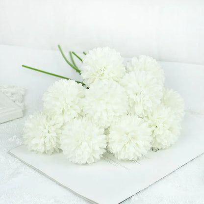 3/5pcs Silk Dandelion Flower Ball Bouquets – 10 Color Options for Home, Garden, Wedding Decor, DIY Crafts & Christmas Wreaths