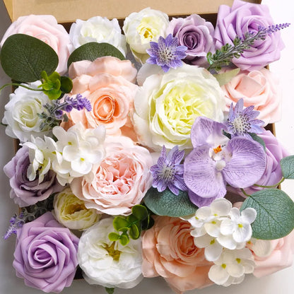 Artificial Flowers Set – 24 Stunning Color Options Perfect for DIY Wedding Centerpieces, Bouquets & Home Party Decor