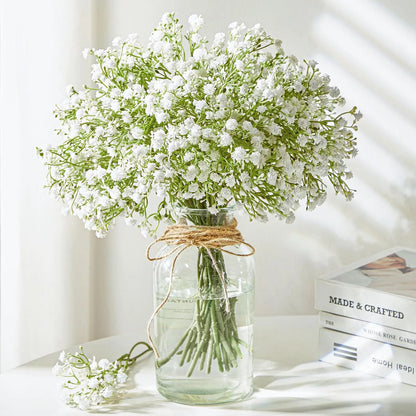 10/15pcs Artificial Baby Breath Flowers Set – Fake Gypsophila for Wedding, Party, Home Decor & DIY Floral Bouquets