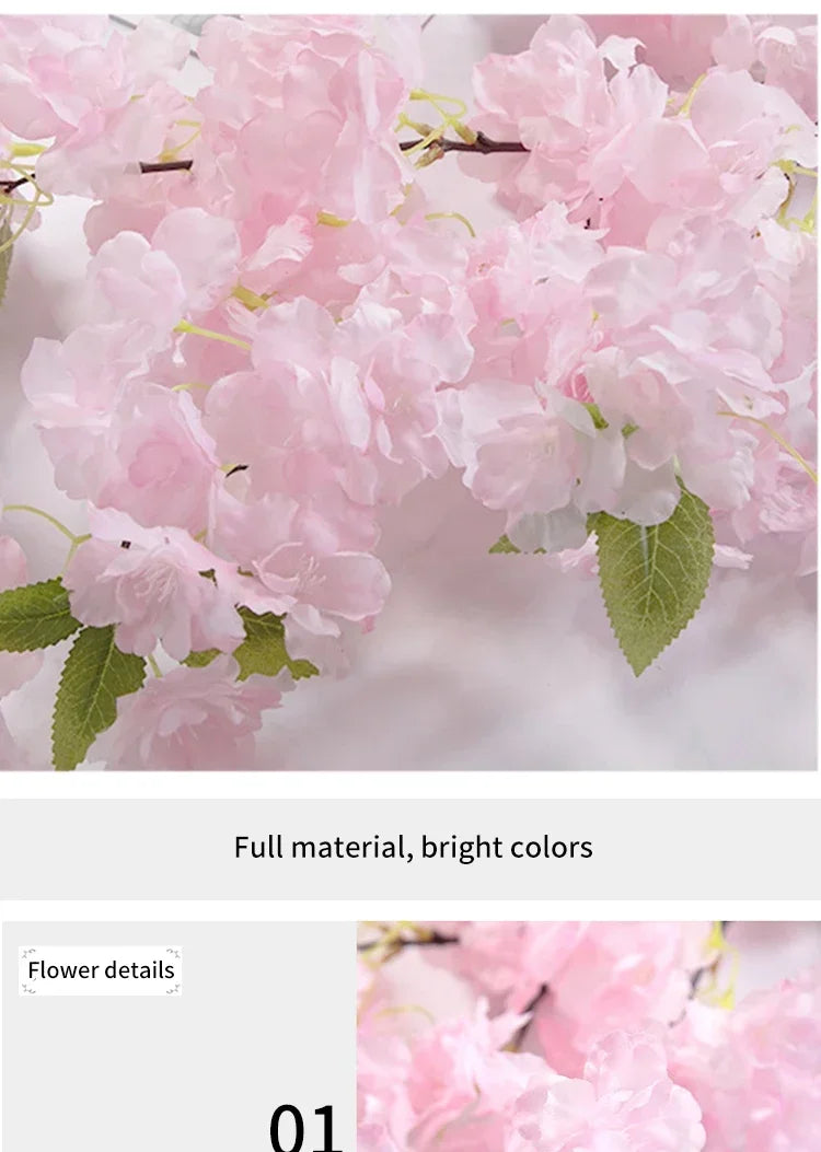 Artificial Cherry Blossom Tree – 21 Color Options for Spring Decor, DIY Bonsai, Wedding Arches & Home Decoration