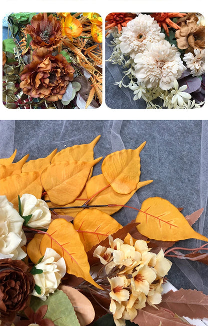 Autumn Rayon Rose Botanical Bouquet – 6 Color Options for DIY Artificial Flower Arrangements, Weddings, Parties & Home Garden Decor