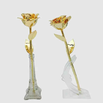 24K Gold-Plated Real Rose in Elegant Gift Box – Artificial Flower Perfect Wedding & Valentine’s Day Souvenir for Lovers