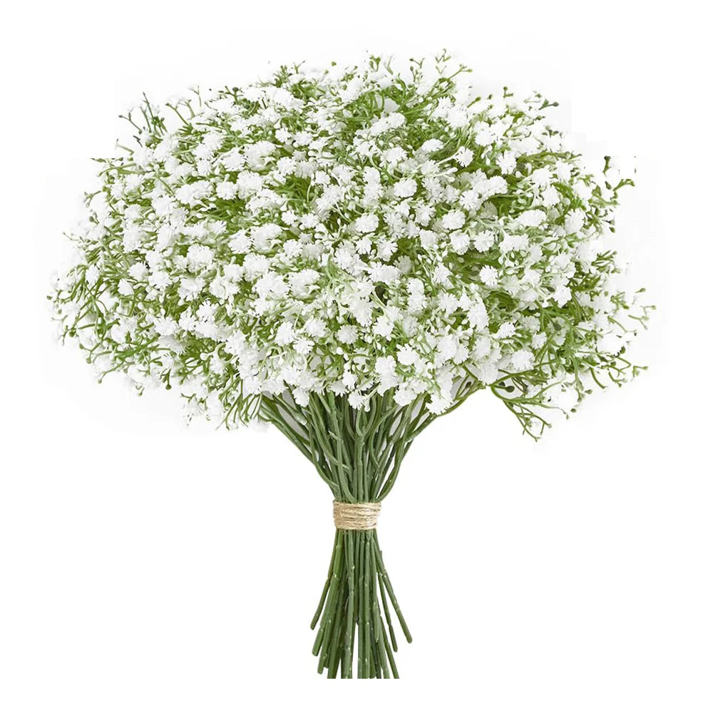 10/15pcs Artificial Baby Breath Flowers Set – Fake Gypsophila for Wedding, Party, Home Decor & DIY Floral Bouquets