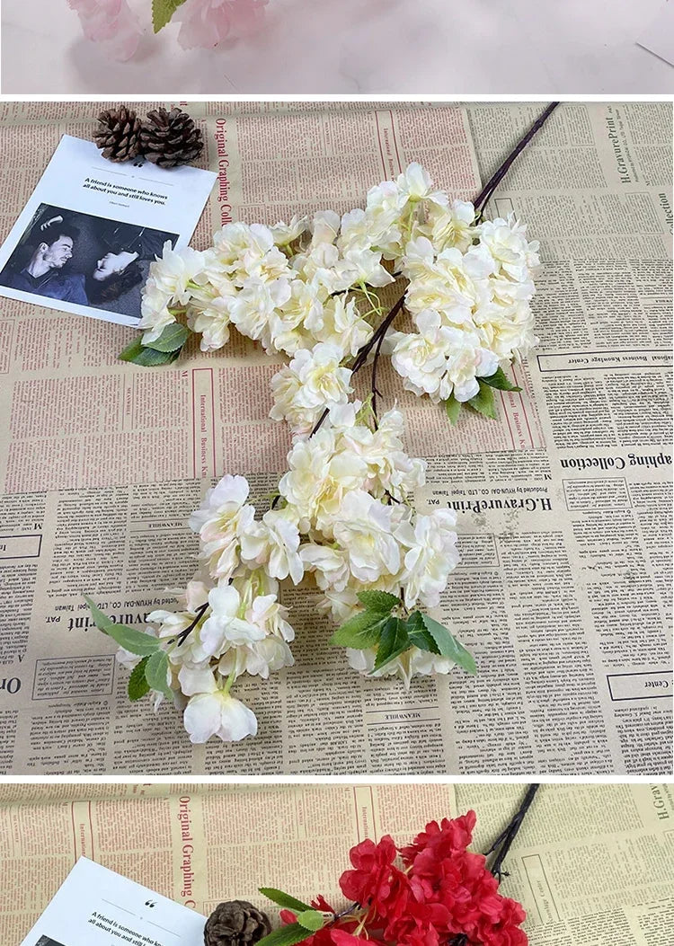 Artificial Cherry Blossom Tree – 21 Color Options for Spring Decor, DIY Bonsai, Wedding Arches & Home Decoration