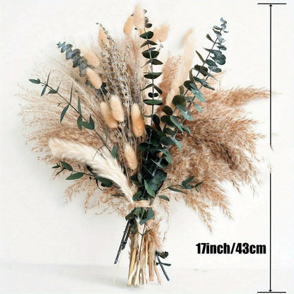 Dried Pampas Grass Bouquet – 5 Color Options for Boho Rustic Home Decor, Table Vase & Farmhouse Floral Arrangements