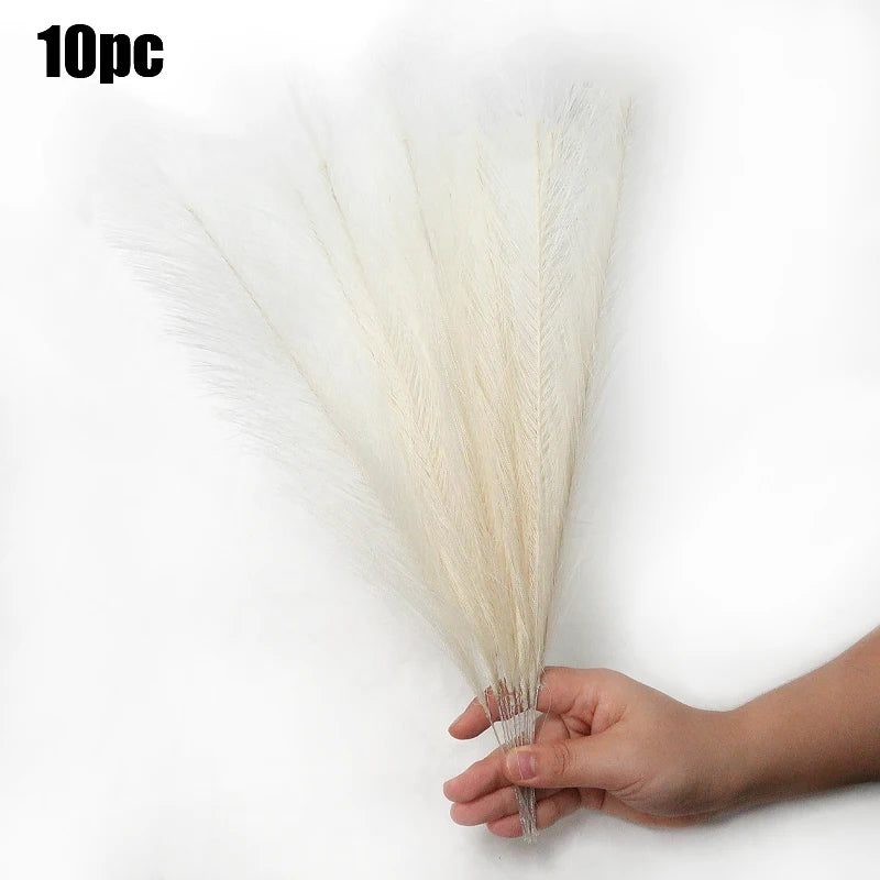 10pcs Artificial Pampas Grass Bouquet – 11 Color Options for Home, Wedding, Party, Bedroom Decor & DIY Flower Arrangements