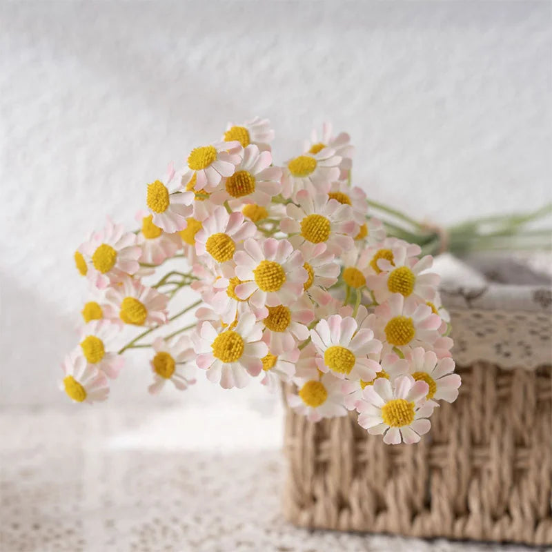 34cm Artificial Daisy & Chamomile Bouquet – 7 Color Options for Home, Party, Table Decor & Wedding Arrangements