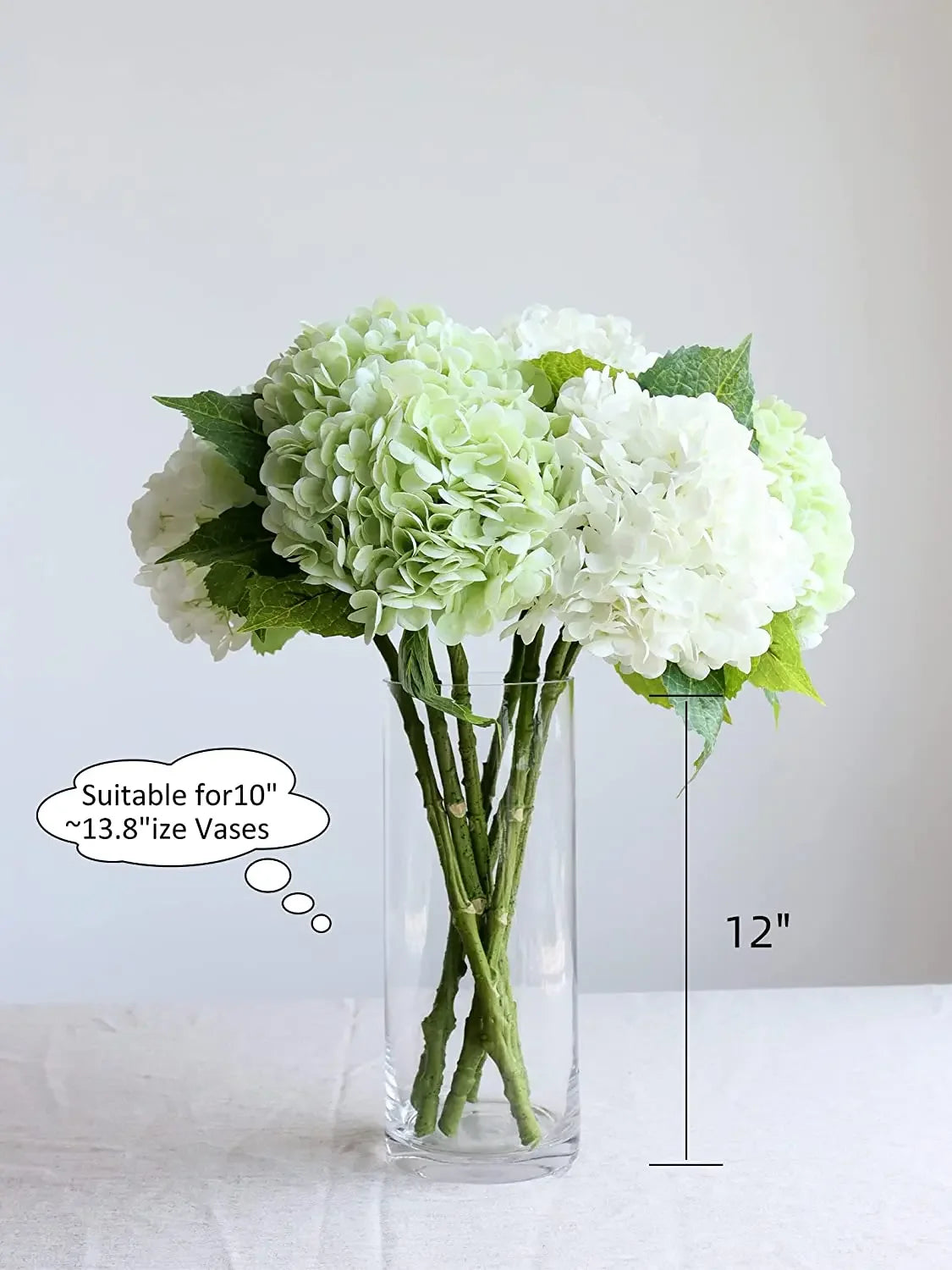 4pcs Artificial Hydrangea Flowers – 11 Color Options for Home, Wedding & Party Decor