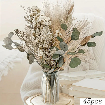 Dried Pampas Grass Bouquet – 5 Color Options for Boho Rustic Home Decor, Table Vase & Farmhouse Floral Arrangements