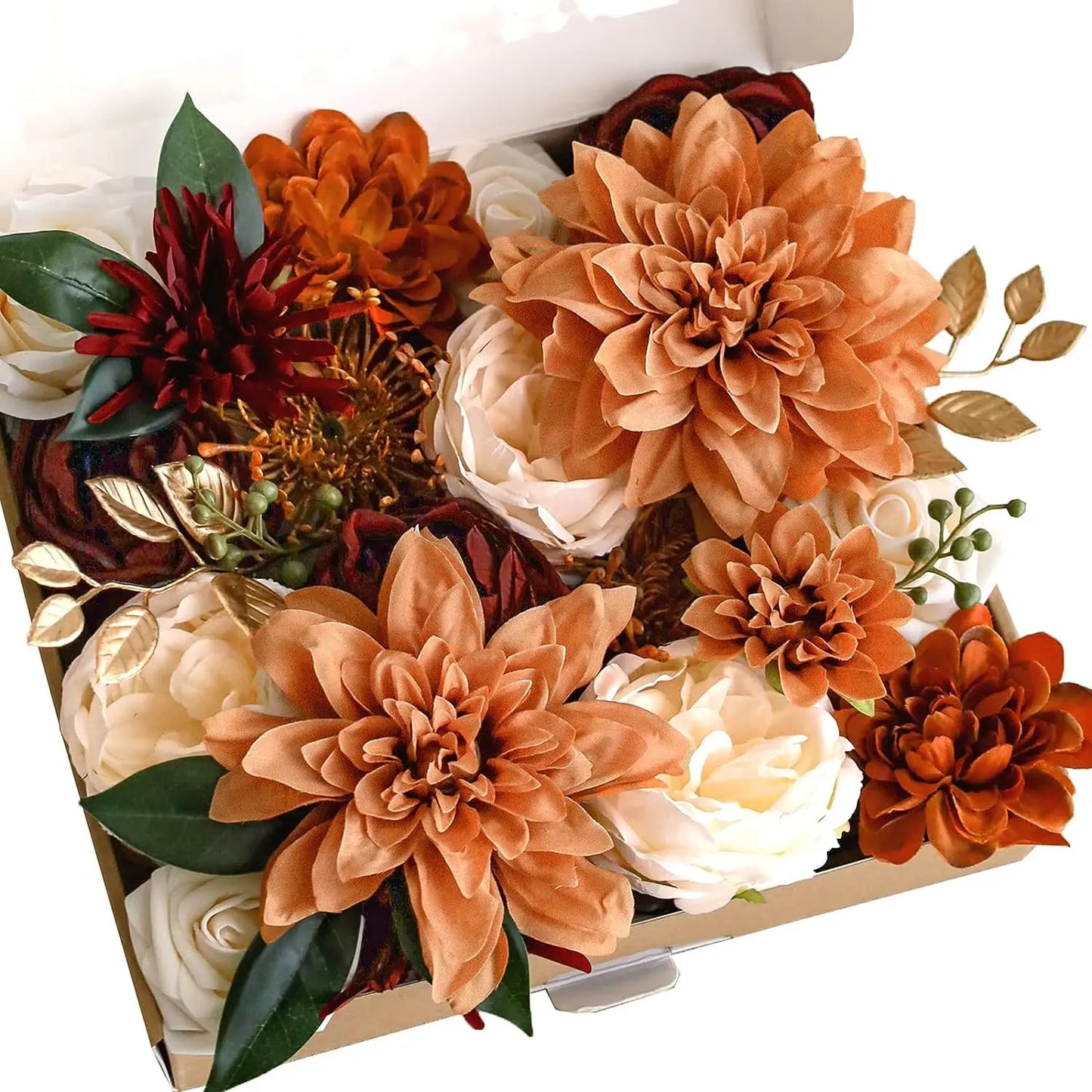 Artificial Flowers Set – 24 Stunning Color Options Perfect for DIY Wedding Centerpieces, Bouquets & Home Party Decor