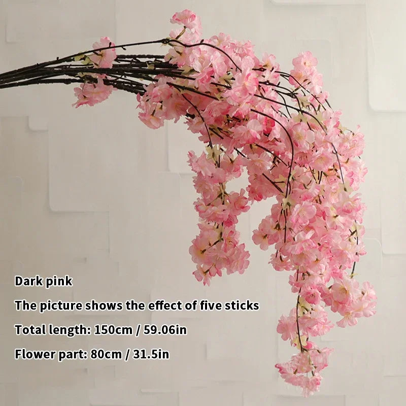 Artificial Cherry Blossom Tree – 21 Color Options for Spring Decor, DIY Bonsai, Wedding Arches & Home Decoration