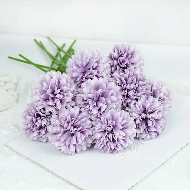 3/5pcs Silk Dandelion Flower Ball Bouquets – 10 Color Options for Home, Garden, Wedding Decor, DIY Crafts & Christmas Wreaths