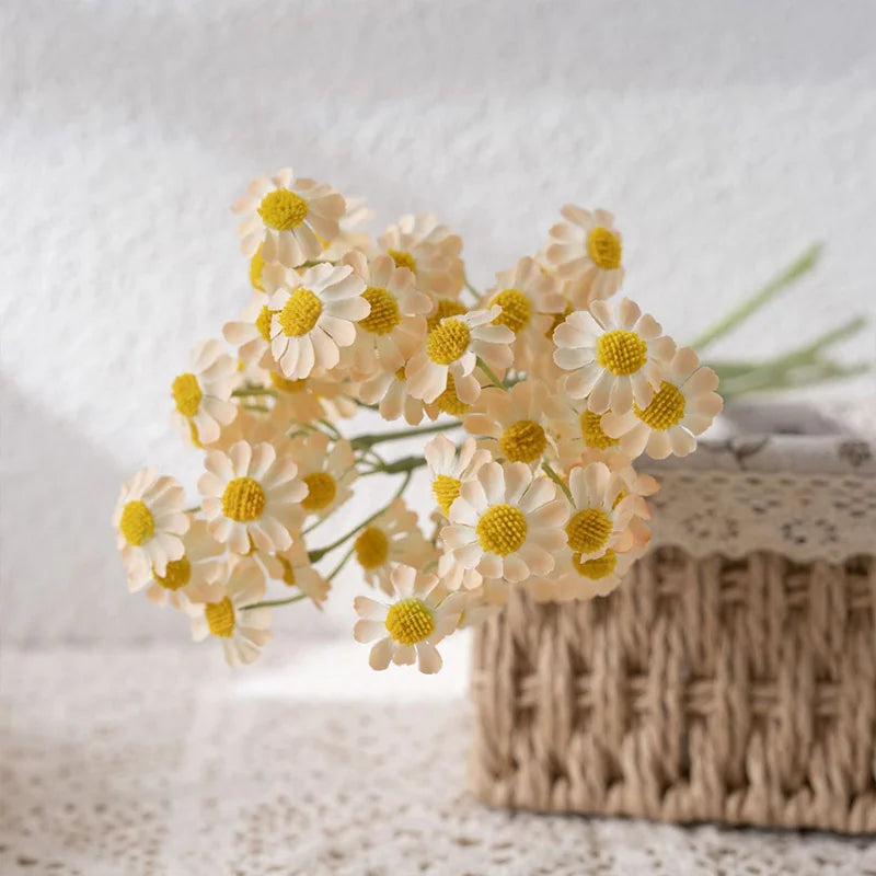 34cm Artificial Daisy & Chamomile Bouquet – 7 Color Options for Home, Party, Table Decor & Wedding Arrangements